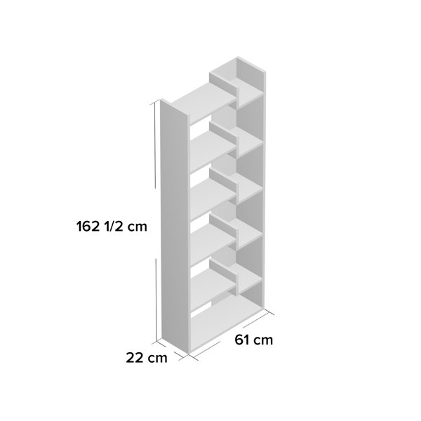 Zipcode Design Kara 162.56cm H x 61cm W Standard Bookcase & Reviews